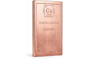 WAVES INDIA 1kg Copper Bar 999.9 Pure – 1 Kilo .999 Fine Copper Bullion Bar 999 | 1kg for Investment | 99.99% Ingot (999 Fine) for Industrial, Vastu & Investment Use
