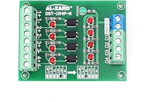 AILOVA Convertisseur d'Alimentation Conseil d'Isolement Optocoupleur, 12V à 5V 4 Canaux De Tension Convertisseur Isolé Module PLC Carte Niveau De Signal
