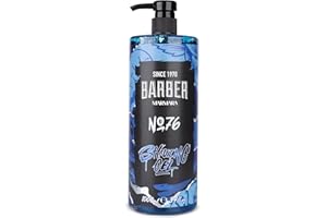 BARBER MARMARA Żel do golenia dla mężczyzn nr 76 – żel do golenia przezroczysty 1000 ml – precyzyjne golenie konturów brody – nie pieni się – chłodzi skórę – z dozownikiem – pielęgnacja brody