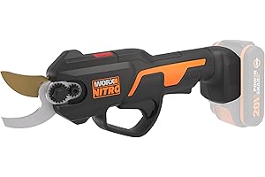 WORX Nitro WG330E.9 Akumulatorowe Nożyce do Gałęzi 20 V, Cięcie bez Wysiłku Dzięki Napędowi Silnikiem Bezszczotkowym, bez Akumulatora i Ładowarki