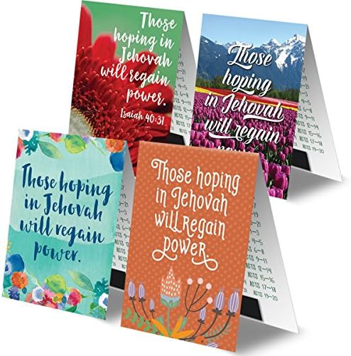 2018 Magnetic Bible Reading Bookmark and Schedule for Jehovah's Witnesses (Set of 4) - Floral