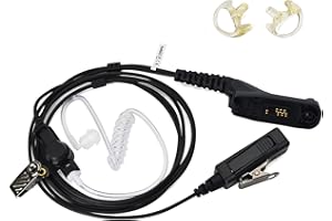 UAYESOK Surveillance Covert Air Acoustic Tube Auricular con micrófono PTT y Orejeras para Motorola Multi Pin DP3400 DP3401 DP3600 DP3601 DP4400 DP4600 DP4800 DGP4150 XIRP8200 Radio bidireccional