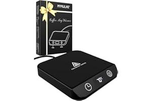 MYMULIKE Chauffe-tasse à café, chauffe-tasse, pour bureau, avec 6 températures (45 ℃ à 70 ℃, écran LED, chauffe-tasse à café et minuterie 1 à 12 heures, chapeau de voiture, chapeau de café, thé, lait