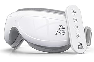Bob and Brad Massaggiatore Occhi con Calore e Telecomando, Musica e Compressione, EyeOasis 2 Plus Massaggiatore per Occhi ricaricabile, Alleviare Occhi Secchi, Occhiaie, Regali per Uomo Donna