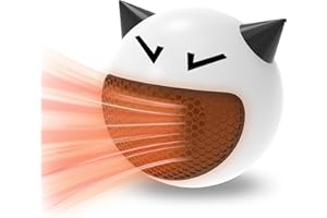 Bwaliffury Mini Calefactor Eléctrico Cerámico, 450W Calefactor Eléctrico Bajo Consumo, Calentador Silencioso, Protección del Sobrecalentamiento, Calentamiento Rápido, Para Casa, Oficina