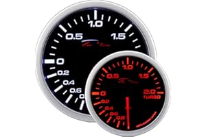 Instrument Depo Racing WA-Series - pression turbo +2,0>1 bar - 52mm, Gris fumé