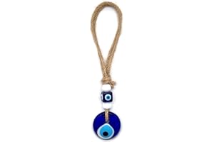 MYSTIC JEWELS - Occhio Turco con Jude per Case, Auto - Portafortuna - Good Luck Ornament (Blu Navy)