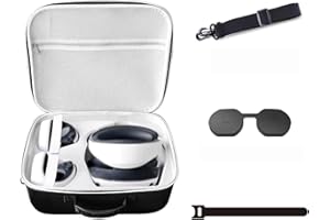 HMHAMA Funda rígida de transporte VR compatible con PS VR2, funda de almacenamiento todo en uno con cubierta de lente, adecuada para viajes y almacenamiento en el hogar