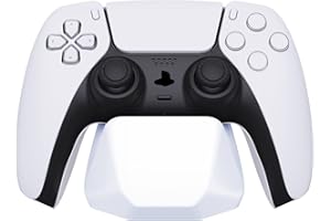 PlayVital Supporto Controller per ps5,Porta Joystick per ps4,Stand Base per Xbox Series/One X S,Gaming Accessori da Tavolo per Nintendo Switch Pro Joypad-Bianco
