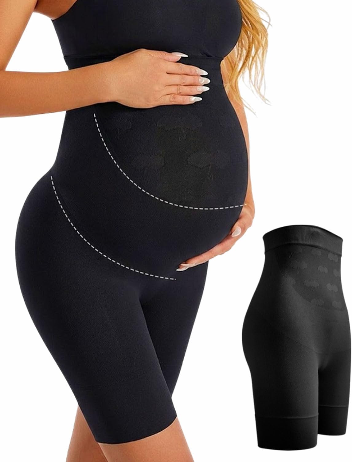 HSIXHAF Bragas Embarazada Cintura Alta Pantalon Antirozaduras Mujer Verano Ropa Interior Premamá - negro/XL