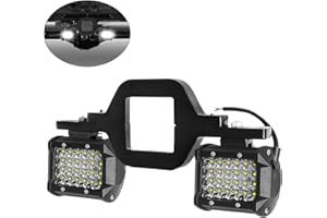 BESTZHEYU Compatible for 4-Row Hitch LED Lights with 2.5 Inch Tow Hitch Mounting Bracket 4 Inch 72W LED Work Light Pods Quad Row Off-Road Driving LED Bar for Truck Trailer SUV Pickup