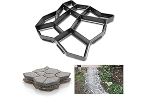 QMYS Garden Lawn DIY Irregular Paver Template Moulds Paving Brick Path Maker Mould Concrete Mold Stones Slabs Driveway