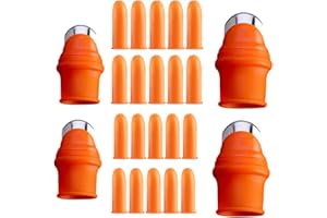 GNHG 4 Sätze Fruit Picker,Gartenarbeit Silikon Daumen Messer Ernte Werkzeug Finger Pflanze Obst Pflücken Messer Separator Garten Werkzeug