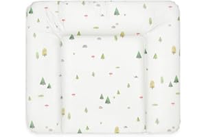 Bonky® Matelas à Langer Bebe souple 85x72 cm - Matelas à langer epais lavable - pour garçons et filles - Certifié Öko-Tex - Imperméable - Forêt - 72x85 cm
