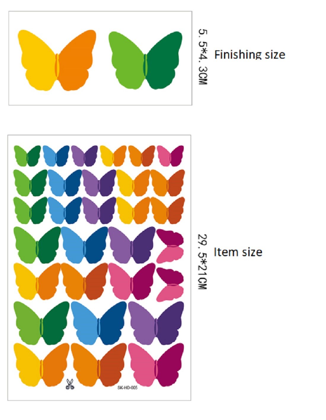 JAAMSO ROYALS Multicolour 3D Butterfly Stickers for Wall, Butterfly Decoration Items, Stickers, Decor, Butterflies, for Wall Decoration (29.5 CM X 21 CM) - Image 7