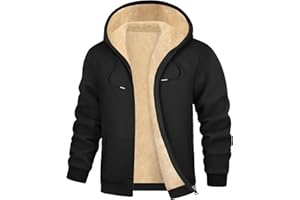 Lonya Sweat a Capuche Homme - Polaire Veste avec Zippée Sweats Hiver Chaud Épaisse Sherpa Manches Longues Manteaux Hoodie Sweatshirt avec Poches Survêtement Casual Sport