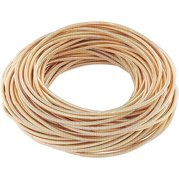 Braccialetto con corde di chitarra riciclate: color argento, dettagli in ottone, regalo per musicisti - Italia