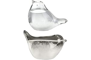 REHMANNIAE Tempête En Verre Stations Météo - Storm Tempête Pour Les Prévisions Météorologiques | Station Météo Baromètre En Verre En Forme D'oiseau Créative Pour Maison Et Bureau, Cadeau De Noël