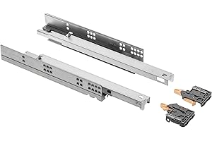 GTV - Unterflurführungen 1 Paar Schubladenauszüge mit Soft Close System - Schubladenschienen Selbsteinzug - Modern Slide mit Dämpfung, Vollauszug, 250 mm, Belastbar bis 35 Kg