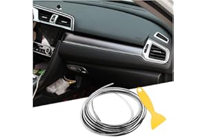 CGEAMDY Auto Lüftungsschlitz Dekoration, Auto Klimaanlage Innen Zierleisten Dekoration Zubehör, Auto Zierleisten Innen Universal Flexible Strip Für Autozubehör (Silber)
