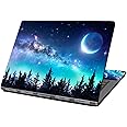 Laptop Skin Sticker 13 Inch 13.3 Inch 14 Inch 15 Inch 15.4 Inch 15.6 Inch Laptop Vinyl Skin Sticker Cover Art Decal Protector Notebook PC (Moon and Galaxy)
