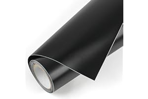 Lya Vinyl 30,5 cm x 274,5 cm Vinilo Adhesivo,PET Vinilo Permanente-Negro Para Plotter, Ideal Para Cricut, Regalos Diy, Tazas, Ventanas y Cerámica.