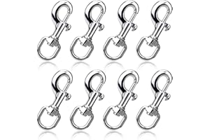 YQSIBTH Heavy Duty Trigger Clips Clasp, 8PCS Dog Lead Clip Clasp, 360°Swivel Trigger Clips Swivel Snap Hooks, Metal Swivel Bolt Snap for Dog Lead Clips Swing Outdoor Camping Keyring