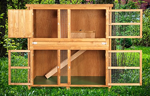 4ft chartwell double luxury rabbit hutch