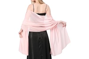 Lamca Pashmina Shawls and Wraps - Chiffon Shawl Wedding Evening Scarf for Women UK