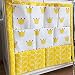Vine Nursery Baby Cot Tidy Organiser for Cot Bed Baby bed Pouch Storage Bag Multifunction hanging Diapers Organiser 55*60CM (Crown Pattern)
