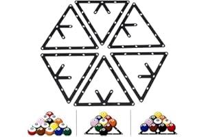 VGEBY Foglio di Triangolo da Biliardo, Set di 6 Supporti per Palle da Biliardo a Triangolo, Design Moderno e Pratico, per Home, Bar, Studio di Gioco o tavoli da biliardo professionali