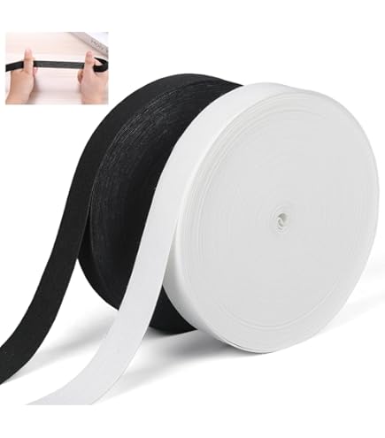 Nastro Elastico 5m X 50mm - Bianco O Nero, Per Cucito E Fai Da Te