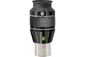 Explore Scientific Oculaire Haut de Gamme 120° 9 mm (2") avec revêtement Multicouche de qualité supérieure et Remplissage en gaz de Protection Argon.