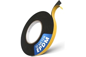 Lumonic 10m EPDM tätningstejp Självhäftande 10mm x 1mm