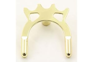 FUNKY CHALK Brass Toeless Spider Rest Head for Snooker & Pool - Gold Plated, Smooth Plastic Feet, Standard Size