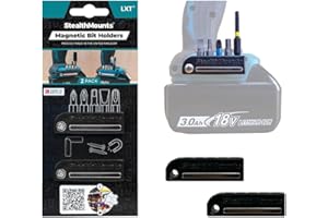 StealthMounts Schwarz Makita magnetischer Bit-Halter | Bit Organizer für Bohrer | Idealer Bit-Halter für Makita-Bohrer und -Schlagschrauber (2er Pack)