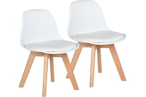 FurnitureR 2 sillas Infantiles con Asiento Ancho y Suave para Patas de Madera de Haya Maciza, sillas Resistentes con Respaldo para habitación Infantil, aptas para niños de 1 a 6 años, PP+PU, Color