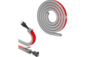 bechoanigel Cache Cable Auto-adhésif, 6MX1.6CM Goulotte Passe Cable, Canal de Câble Flexible Protection des Câbles, Convient à Tous Câbles d'alimentation de la Maison,Bureau et de l'Entrepôt(Gris, 6M)