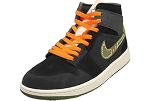 Jordan Air 1 Mid SE Craft Chaussures pour homme (FD6817-003, Anthracite/Noir/Mandarin vif/Sky J Olive clair)