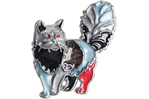 DOWAY Cute Emaille Katze Brosche Pins Floral Katzen Geschenke für Damen Frauen Mädchen Mode Katzen Schmuck Charms