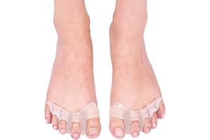 WCHIUOE Zehenspreizer, Gel Hallux Valgus Zehenspreizer, Komfortabel Zehen Separator Korrektur Silikon für Überlappende Hammer Zehen, Krallen Zehen, Fußschmerzen, BallenZehenstrecker für Frauen und Männer