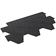 INMOZATA 18 Pieces Roof Shingles, 2.61sqm Asphalt Roof Shingles Self-Adhesive Roofing Felt Tiles for Shed Roofs, Weather Resistant Heavy Duty Roofing Tiles, Polygon Roof Tiles, Black