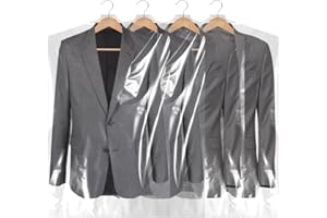 BEISHIDA 25pcs 90cm Plastic Garment Bag Dry Cleaner Bags Clear Plastic bag Dry Cleaning Laundry Bags for Clothes Cover Hanging Clothes Clothes Storage for Coat Suit Shirt Jacket Skirt