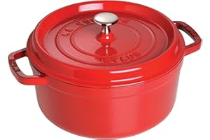 Staub - Cocotte Rotonda, Ghisa, Ciliegia., 5.5-Quart