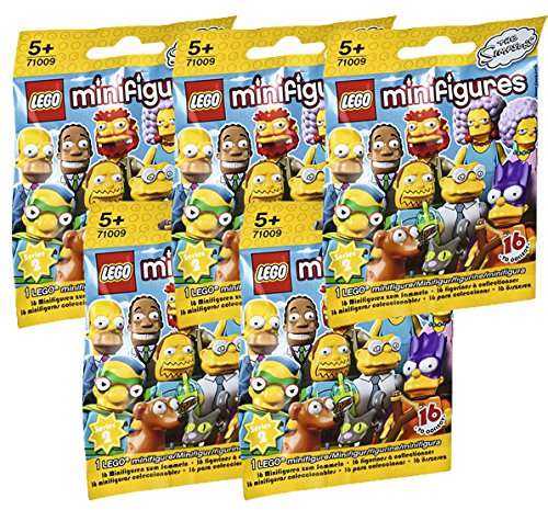 Preisvergleich Produktbild LEGO Minifigures The Simpsons Serie 2 (71009) - 5 Tüten
