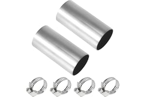 ‎ASOFTY ASOFTY 2 Stück Abgasrohr Standheizung Verbinder, Ø 24mm Edelstahl Abgasrohr Standheizung Stumpf mit 4 Klammern, 50mm Länge, Verlängerungsrohr Rohrverbinder, Auspuffrohr Rohrverbinder für Auto