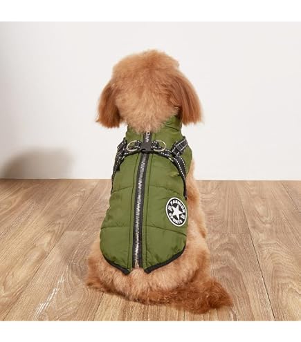 Croci Chaqueta Impermeable para Perros New York City de 50 cm, Acolchada y Ajustable, con elástico y Agujero para Correa y arnés, Color Negro