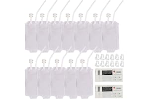 PVEATH 12 Contenitore per Drink Festa di Halloween,Sacca di Sangue, Perfetto come Oggetto di Scena per Halloween, Decorazione, Costume, con Siringa e Personalizzabile Adesivi col Gruppo Sanguigno