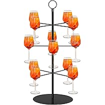 Torre Per Champagne E Cocktail - 3 Livelli, 12 Bicchieri, Girevole, In Ferro, Per Feste E Eventi - Foto 6