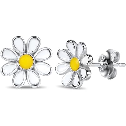 Guess Orecchini Orecchini Vintage A Fiocco Margherita - Diametro 12mm, Argento Placcato, Per Matrimoni, Damigelle Mini Dream - Foto 11